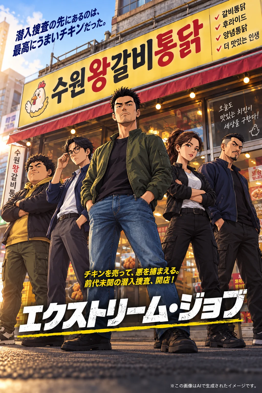 『エクストリーム・ジョブ』AI生成イメージ